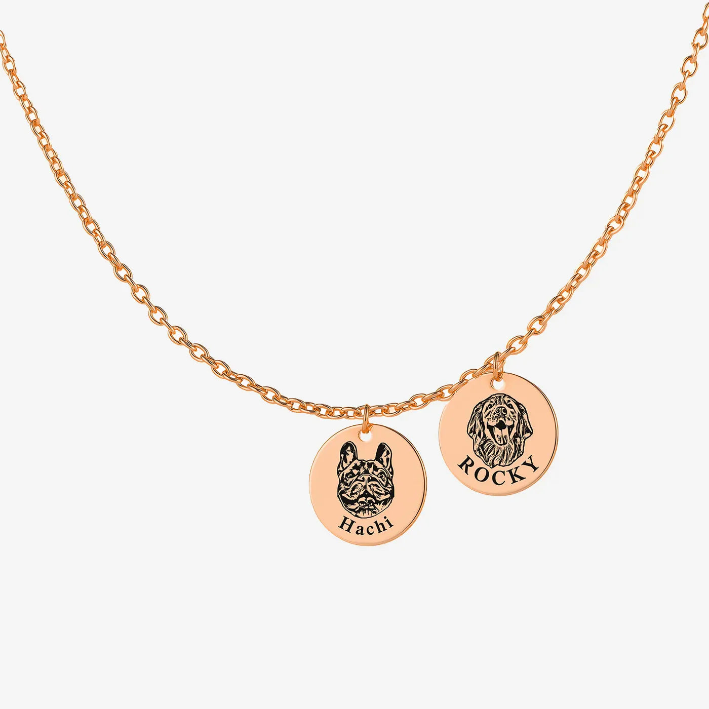 Pet Face Necklace Shallow Engraving