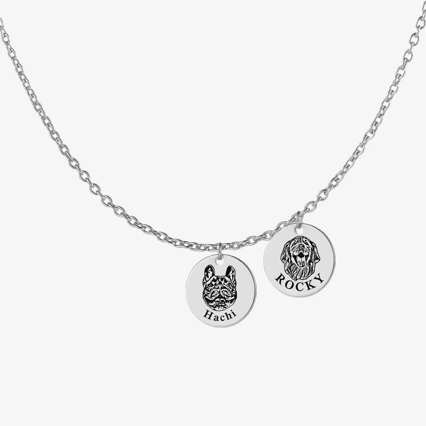 Pet Face Necklace Shallow Engraving